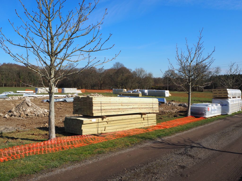 timber castle cladding ready to be installed